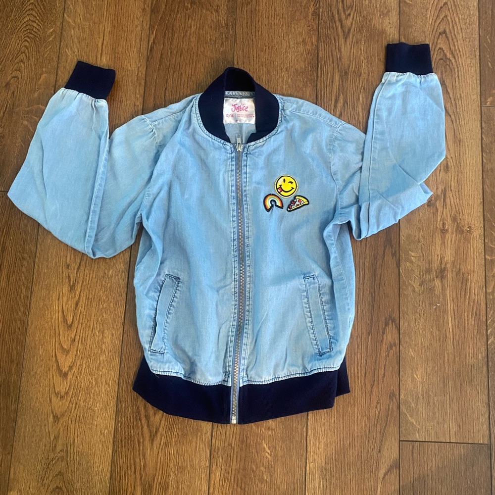 Girls Emoji Jean Jacket
